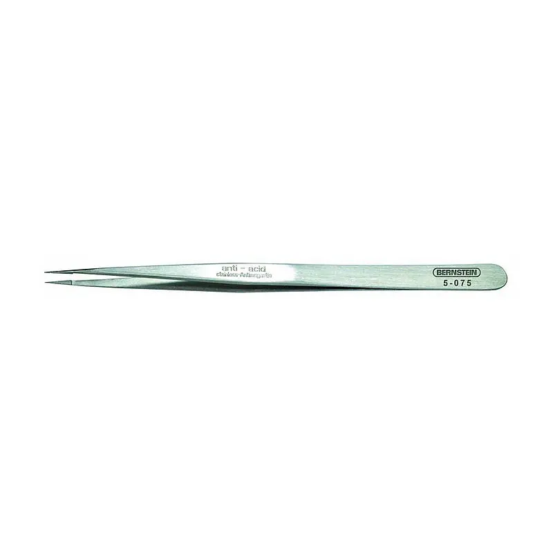 Produktfoto 1 von Bernstein 5-075 Edelstahl Pinzette, 140 mm Gerade, Spitze Sehr fein Antimagnetisch