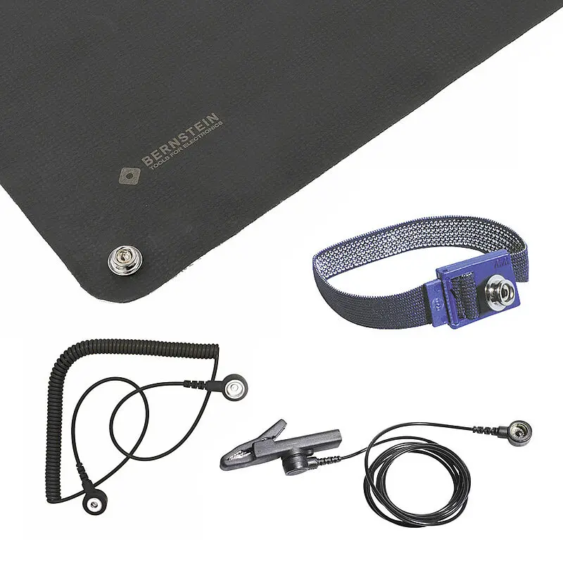 Produktfoto 1 von Bernstein ESD-Erdungszubehör Antistatisches Service-Kit Druckknopf