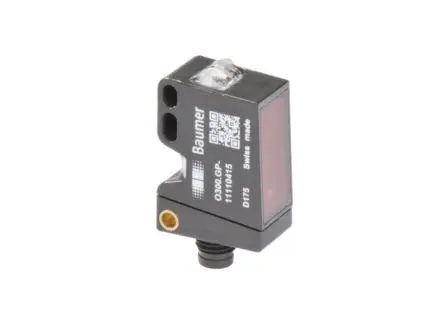 Baumer O300 Rechteckig Optischer Sensor, Hintergrundunterdrückung, Push-Pull Ausgang, 8-polig M4