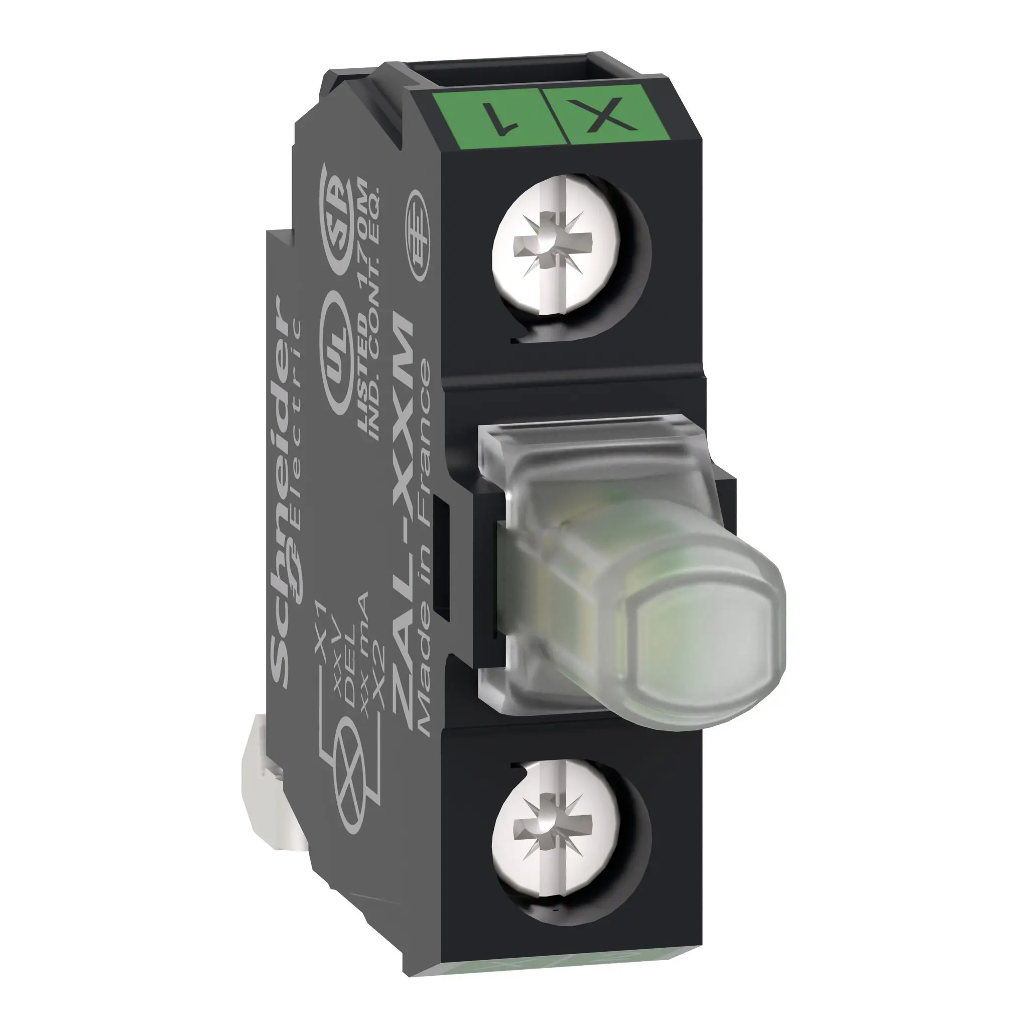 Produktfoto 1 von Schneider Electric Harmony Drucktaster-Kontaktblock Grün beleuchtet 230V für Drucktaster