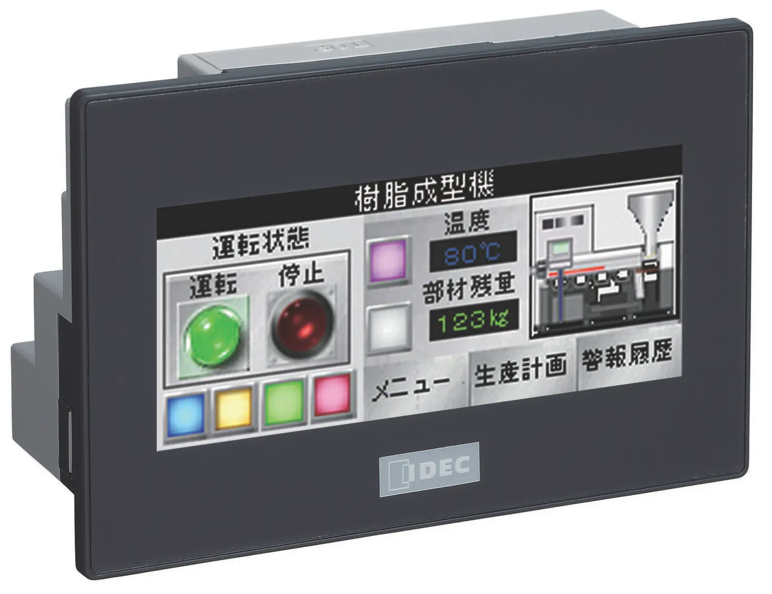 Produktfoto 1 von Idec, FT1A, HMI-Touchscreen, TFT, 240 x 100 pixel, 3.8 Zoll