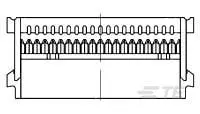 TE Connectivity 1658526-1 Leiterplattenleiste, 6-polig / 2-reihig, Raster 2.54 mm Raster Kabel, Kabel-Platine