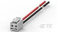 Produktfoto 1 von TE Connectivity 2154 Netzkabel, 2-adrig Rot, Schwarz, 159 mm 105 °C