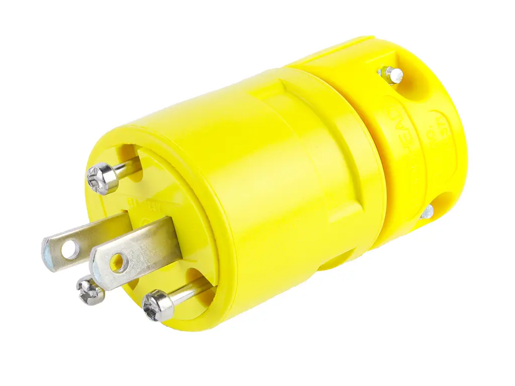 Produktfoto 1 von Molex Netzstecker Frei hängend 15A, 2, NEMA 1-15, 125V Gelb Steckbar, für Vereinigte Staaten