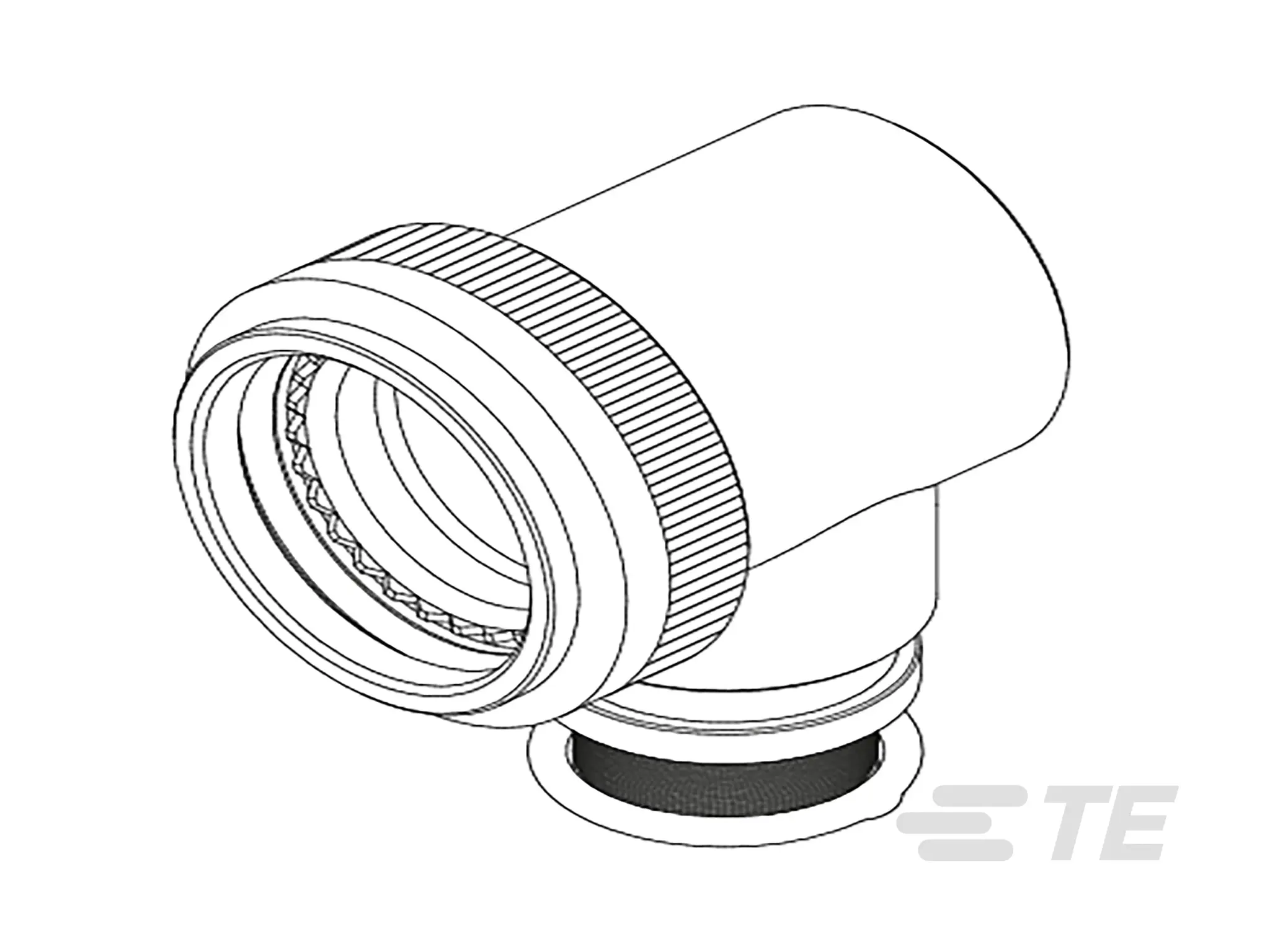 Produktfoto 1 von TE Connectivity, gewinkelt Raychem TXR Gehäuse 10 mm Buchse
