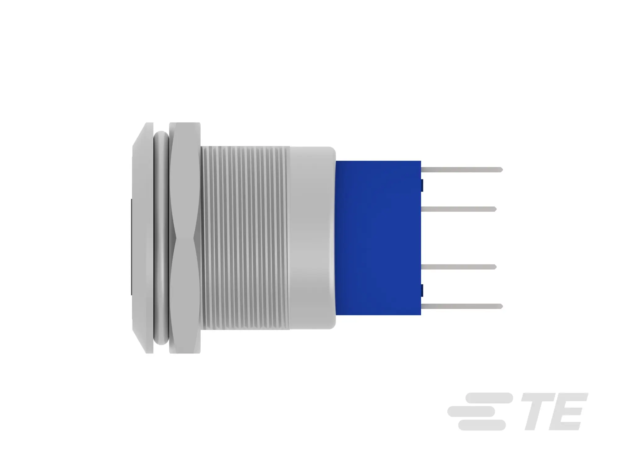 Produktfoto 1 von TE Connectivity Alcoswitch AV19 Druckschalter Blau, Rot Beleuchtet Tastend Schraubanschlussklemme, DPST / 3 A 250 V ac,
