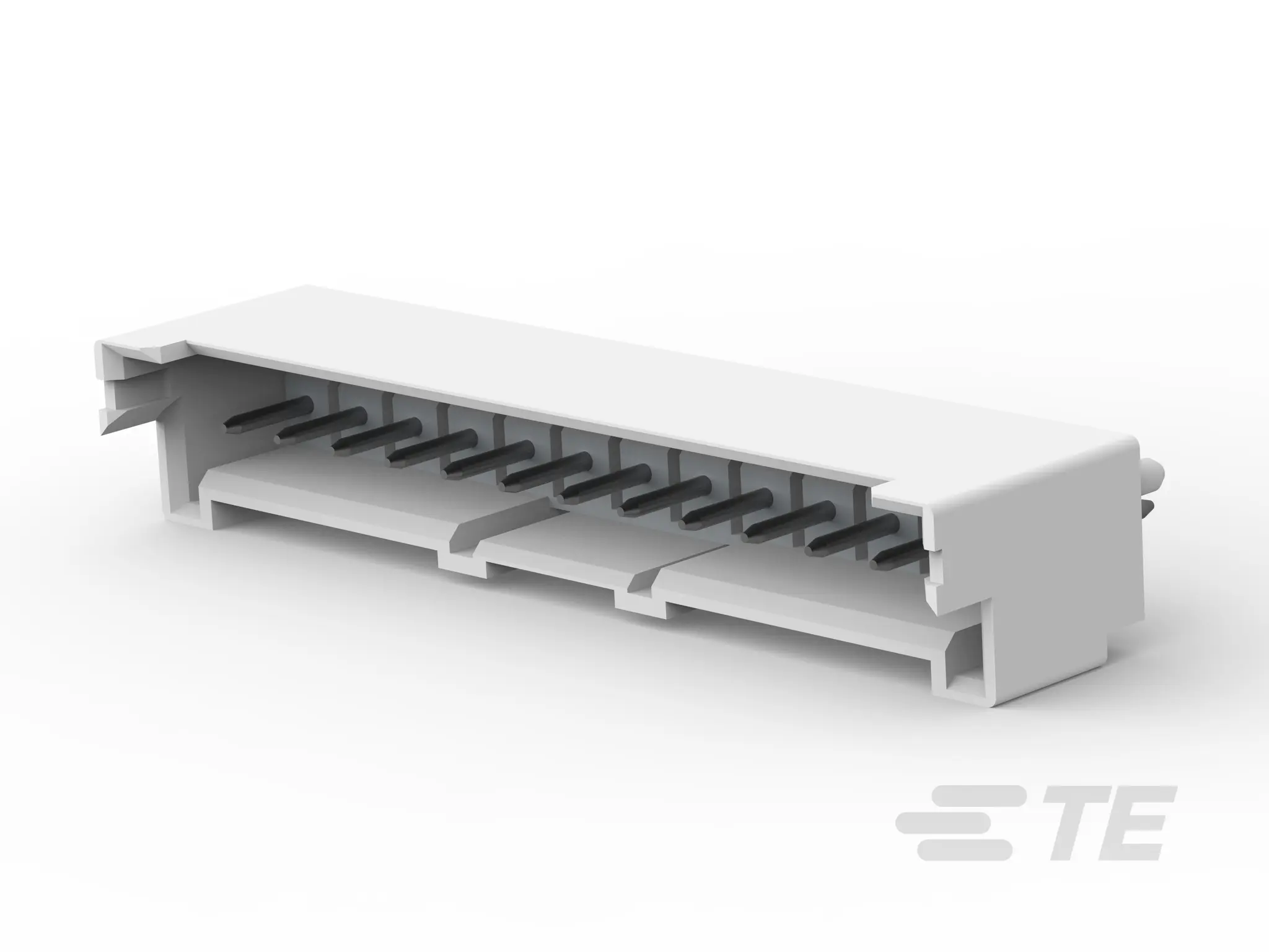 Produktfoto 1 von TE Connectivity Economy Power 2.5 Leiterplattenleiste Vertikal, 13-polig / 1-reihig, Raster 2.5 mm Raster