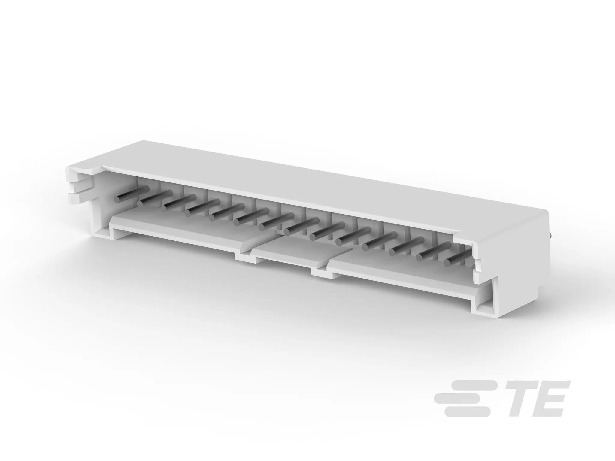 Produktfoto 1 von TE Connectivity Economy Power 2.5 Leiterplattenleiste Vertikal, 13-polig / 1-reihig, Raster 2.5 mm Raster