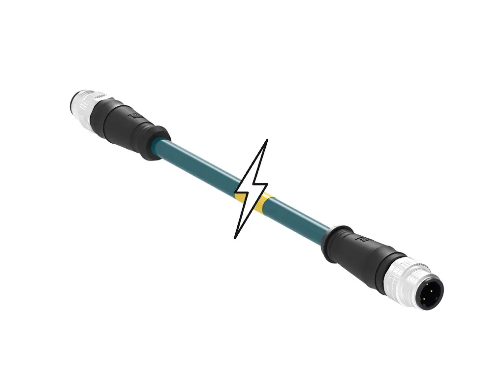 Produktfoto 1 von Molex 130048, 4-polig konfektioniertes Sensorkabel, M12, Gerade Stecker 4 / M12, Gerade Stecker, Länge 85 m