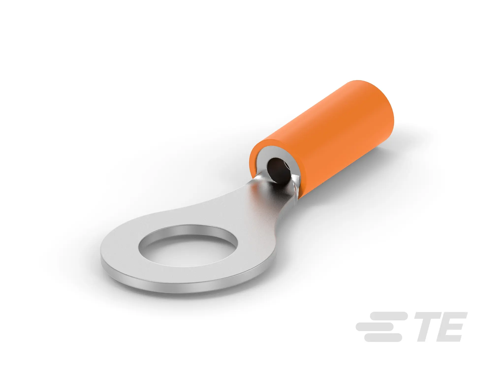 Produktfoto 1 von TE Connectivity PIDG Ringkabelschuh, Isoliert 18 AWG, Orange, 16 AWG max.AWG, aussen ø 6.7 mm, M6