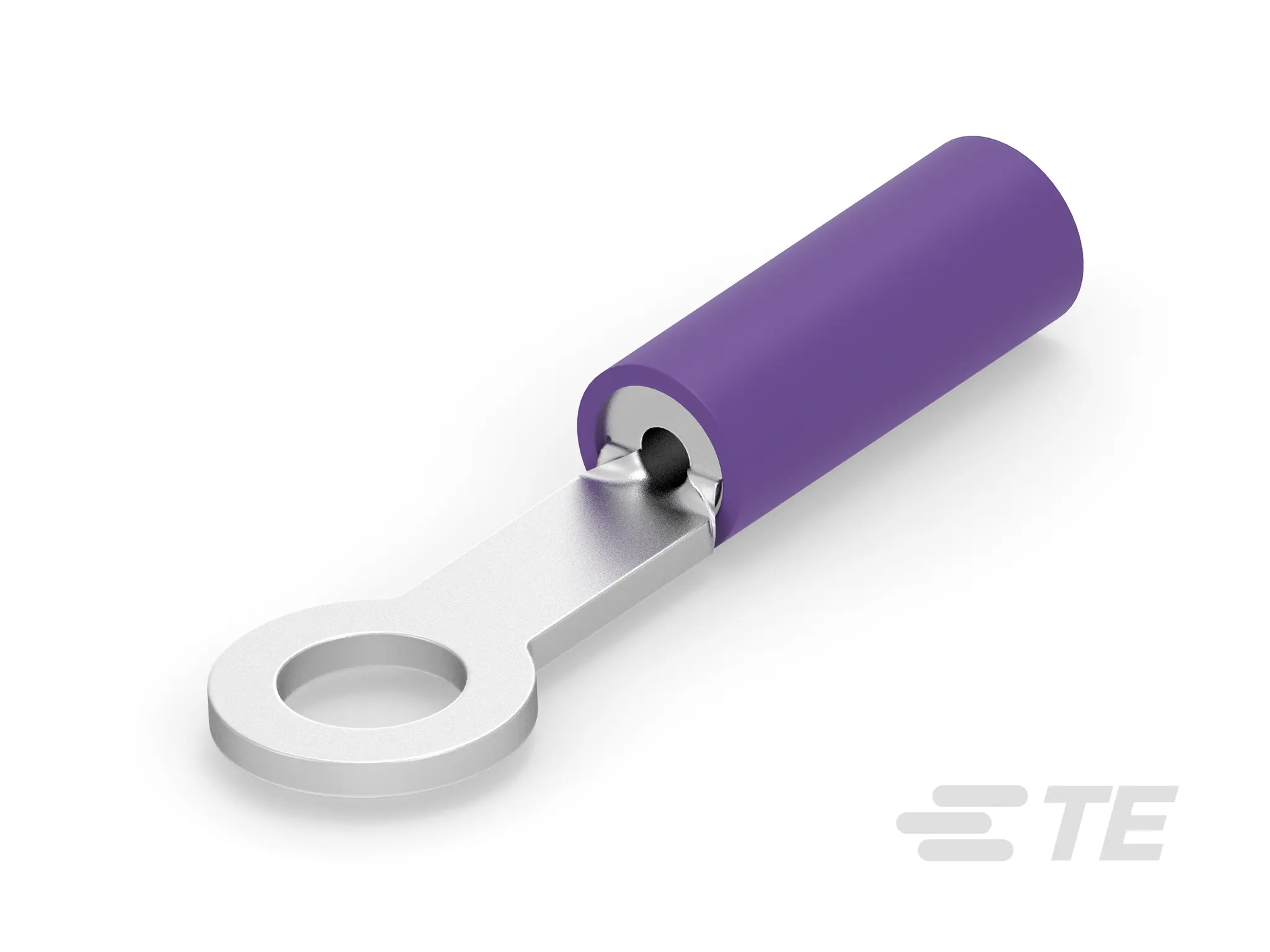 Produktfoto 1 von TE Connectivity PIDG Ringkabelschuh, Isoliert 20 AWG, Violett, 20 AWG max.AWG, aussen ø 3.6 mm, innen ø 3.6 mm, M3.5