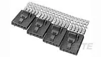 Produktfoto 1 von TE Connectivity AMPMODU MTE Leiterplattenleiste Vertikal, 6-polig / 1-reihig, Raster 2.54 mm Raster Kabel,