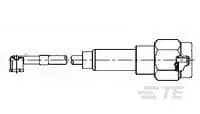 Produktfoto 1 von TE Connectivity 10643 Buchse Koaxialsteckverbinder OSMT-Steckverbinder, Kabel, für 9950-48-Kabel, 50 Ω Kabel, Gerade
