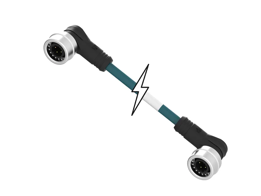 Produktfoto 1 von Molex 120108, 4-polig konfektioniertes Sensorkabel, M12, Rechtwinklig Stecker 4 / M12 Stecker, Länge 1 m