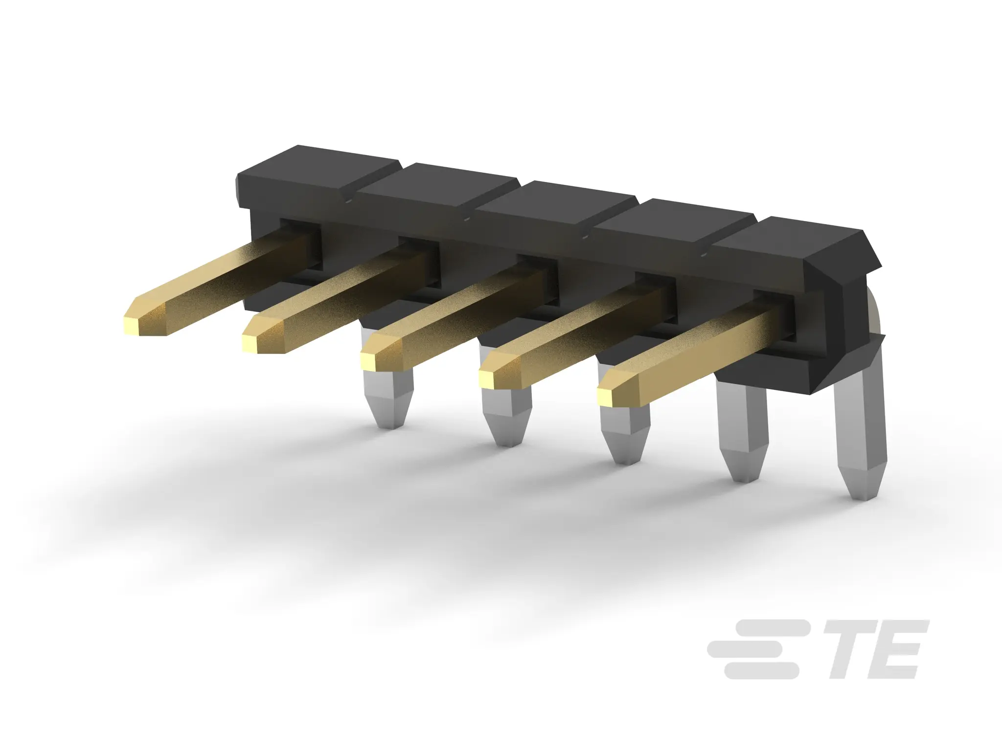 TE Connectivity AMPMODU Leiterplattenleiste gewinkelt, 5-polig / 1-reihig, Raster 2 mm Raster Leiterplattenmontage,