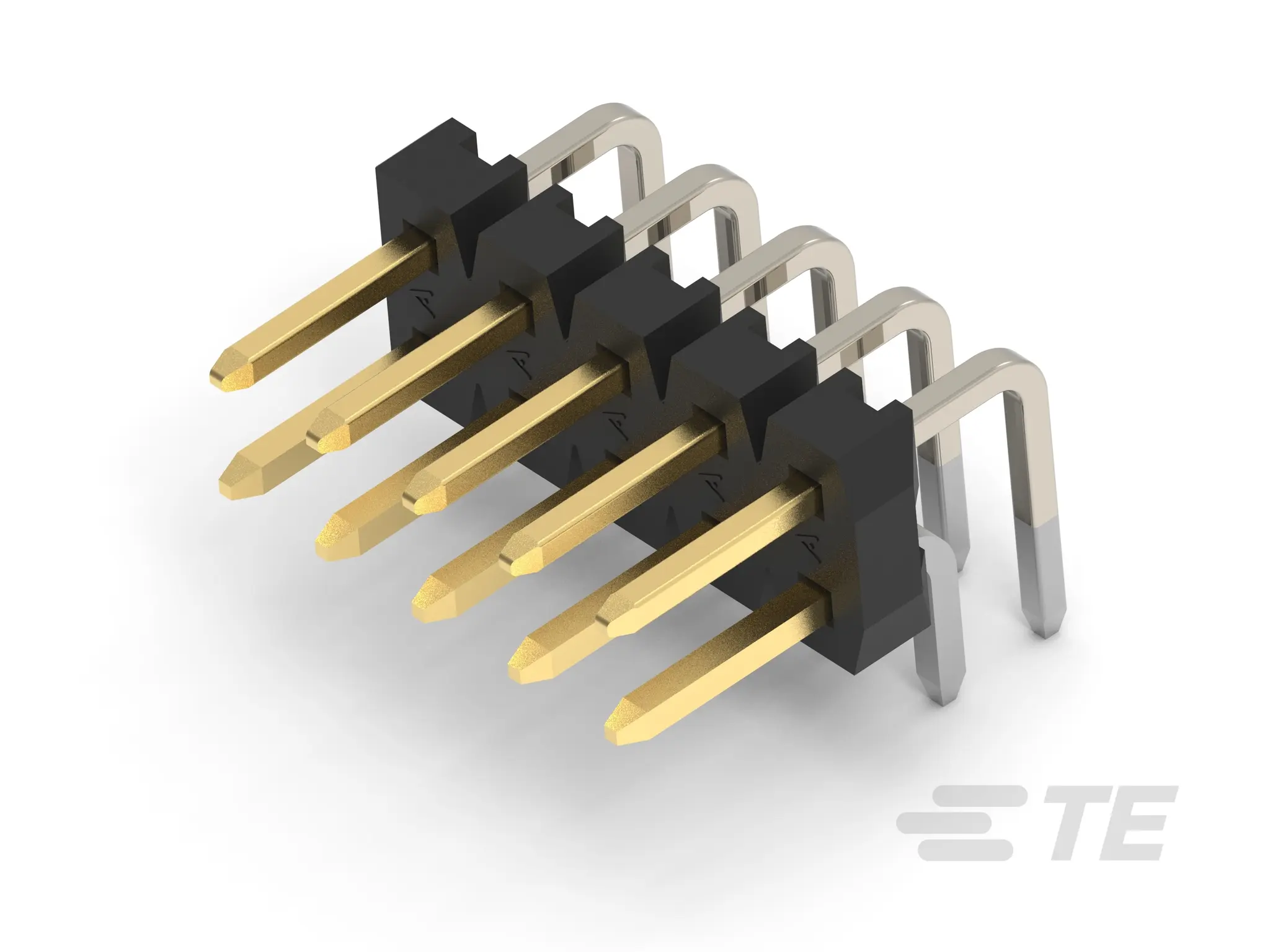 Produktfoto 1 von TE Connectivity AMPMODU Leiterplatten-Stiftleiste gewinkelt, 12-polig / 2-reihig, Raster 2mm, Ummantelt