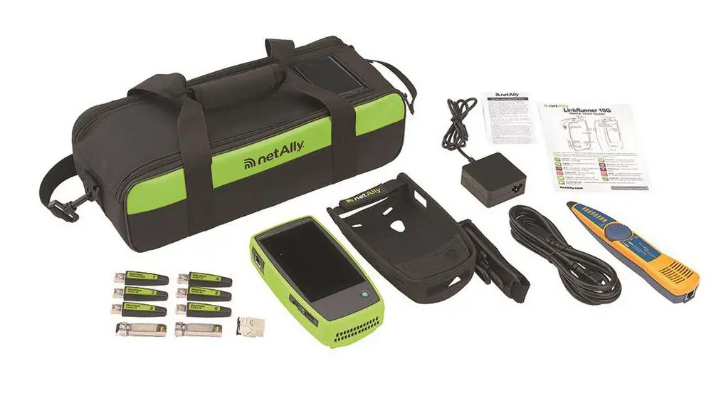 NetAlly LR10G-200-KIT Netzwerktester, Netzwerk Prüfgerät, USB Typ C, USB Typ A, SFP, SD-Kartensteckplatz, RJ45