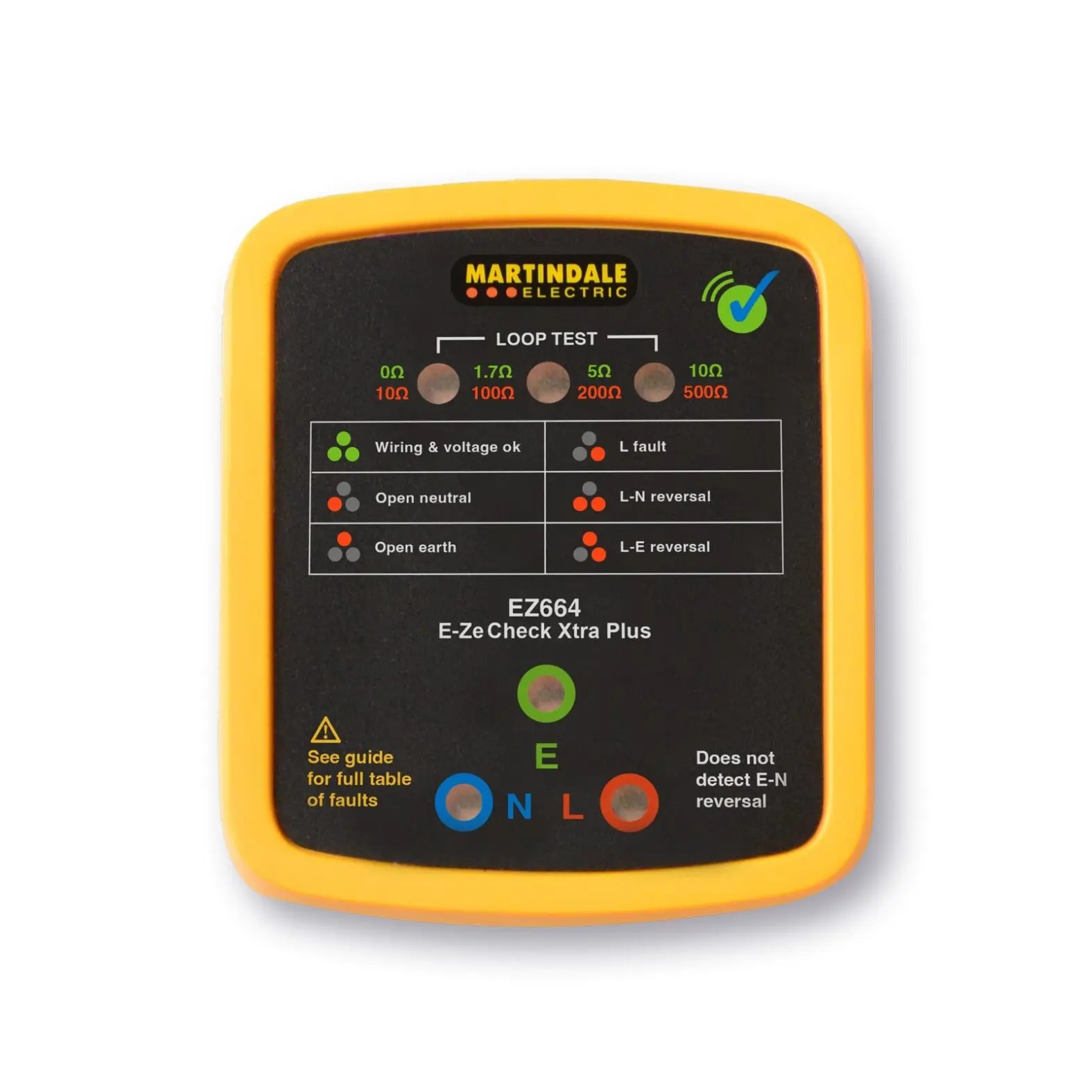 Produktfoto 1 von Martindale EZ664 Steckdosentester 30mA Akustischer Alarm, 230 V, 300V, CAT III
