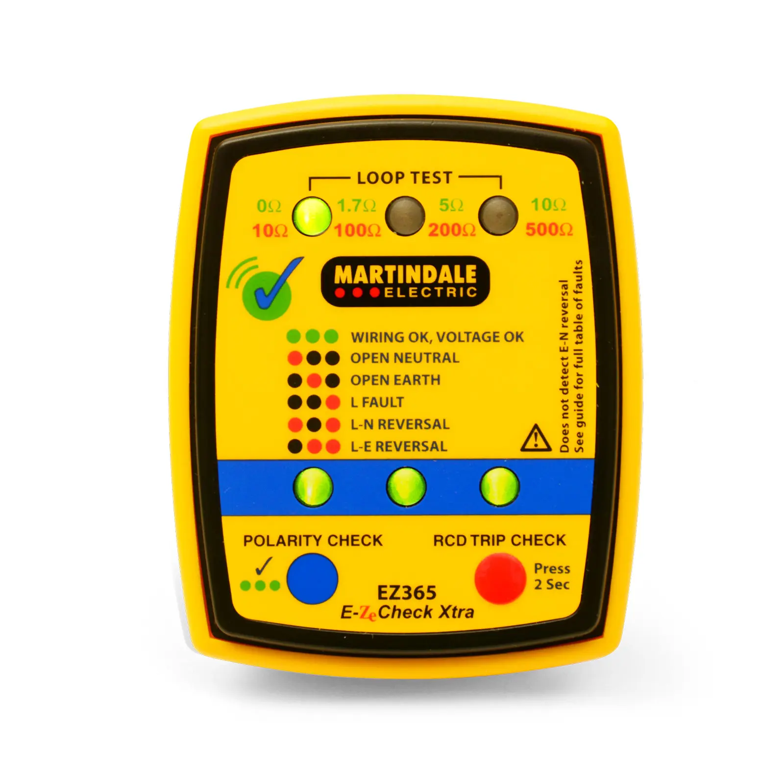 Produktfoto 1 von Martindale EZ365 Steckdosentester 30mA Akustischer Alarm, 230 V, 300V, ARM Cortex-R5F