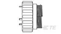 TE Connectivity 2065 Kompakter Stromversorgungssteckverbinder, 4 Steckbar, Kabel, Frontplattenmontage 13A, 600V