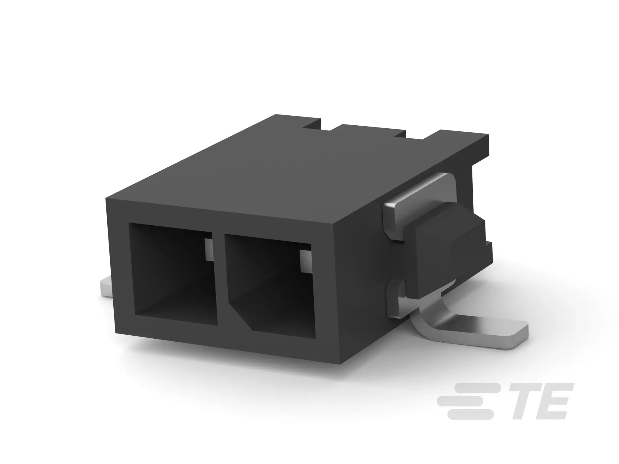 Produktfoto 1 von TE Connectivity MATE-N-LOK Leiterplattenleiste gewinkelt, 2-polig / 1-reihig, Raster 3 mm Raster Platine, Kabel-Platine,