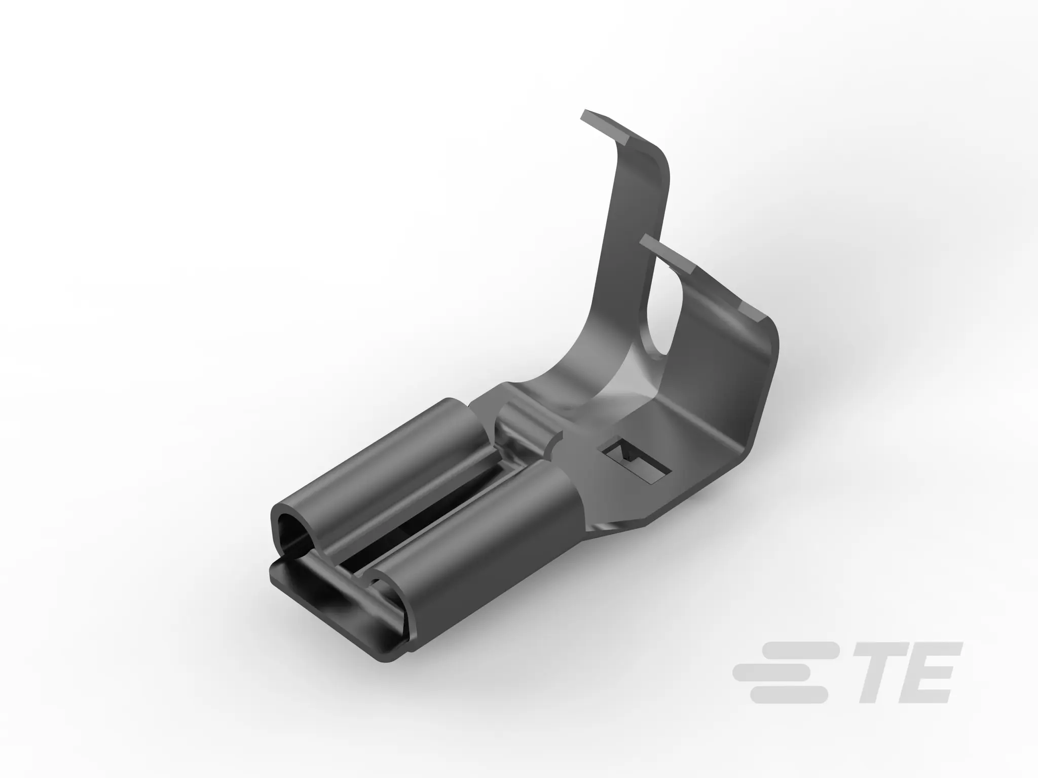 Produktfoto 1 von TE Connectivity Positive Lock Klemme, Buchsentülle, Grau Unisoliert, Ø 4.1 mm Zinn, Ges.L 19.3 mm, 12 AWG max.