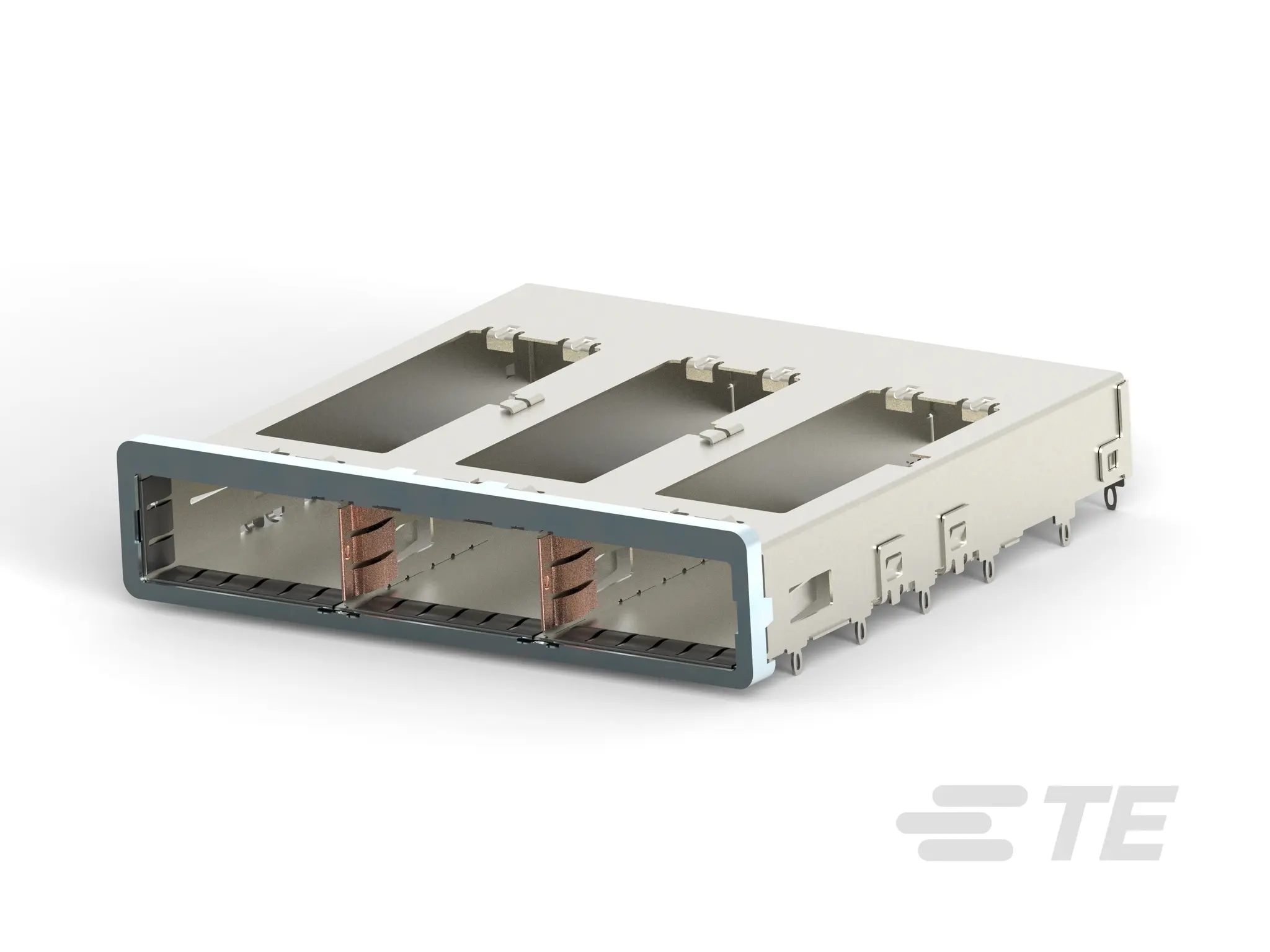 TE Connectivity zQSFP+/QSFP28 Steckbarer E/A-Steckverbinder QSFP, 3-fach