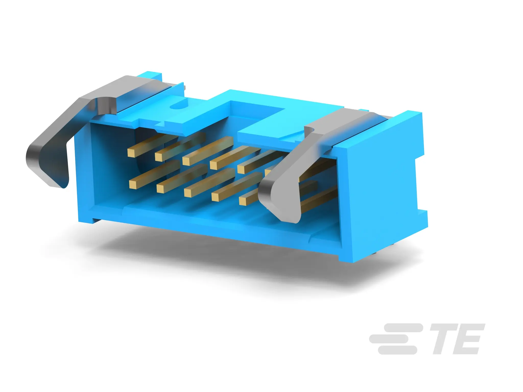 Produktfoto 1 von TE Connectivity AMP-LATCH Leiterplattenleiste gewinkelt, 14-polig / 2-reihig, Raster 2.54 mm Raster Platine,