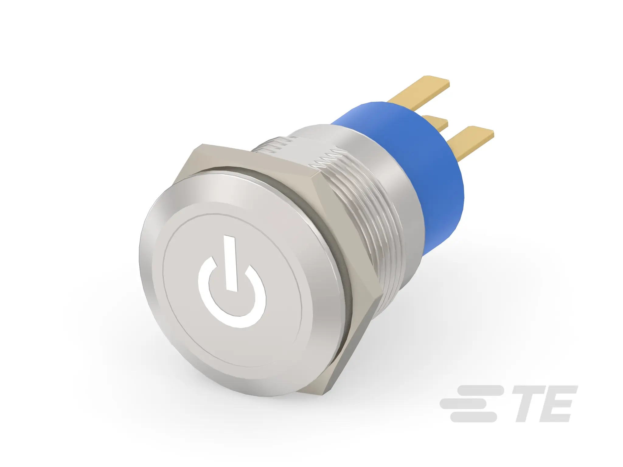 Produktfoto 1 von TE Connectivity AV19 Druckschalter Weiß Beleuchtet Ein-Aus Panel Ø 19 mm, 1-poliger Umschalter / 400mA 250 V ac, IP67