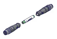 Molex 120108, 4-polig Sensor-Betätigungselementkabel, M12, Gerade Stecker 4 / M12, Gerade Stecker, Länge 60 m