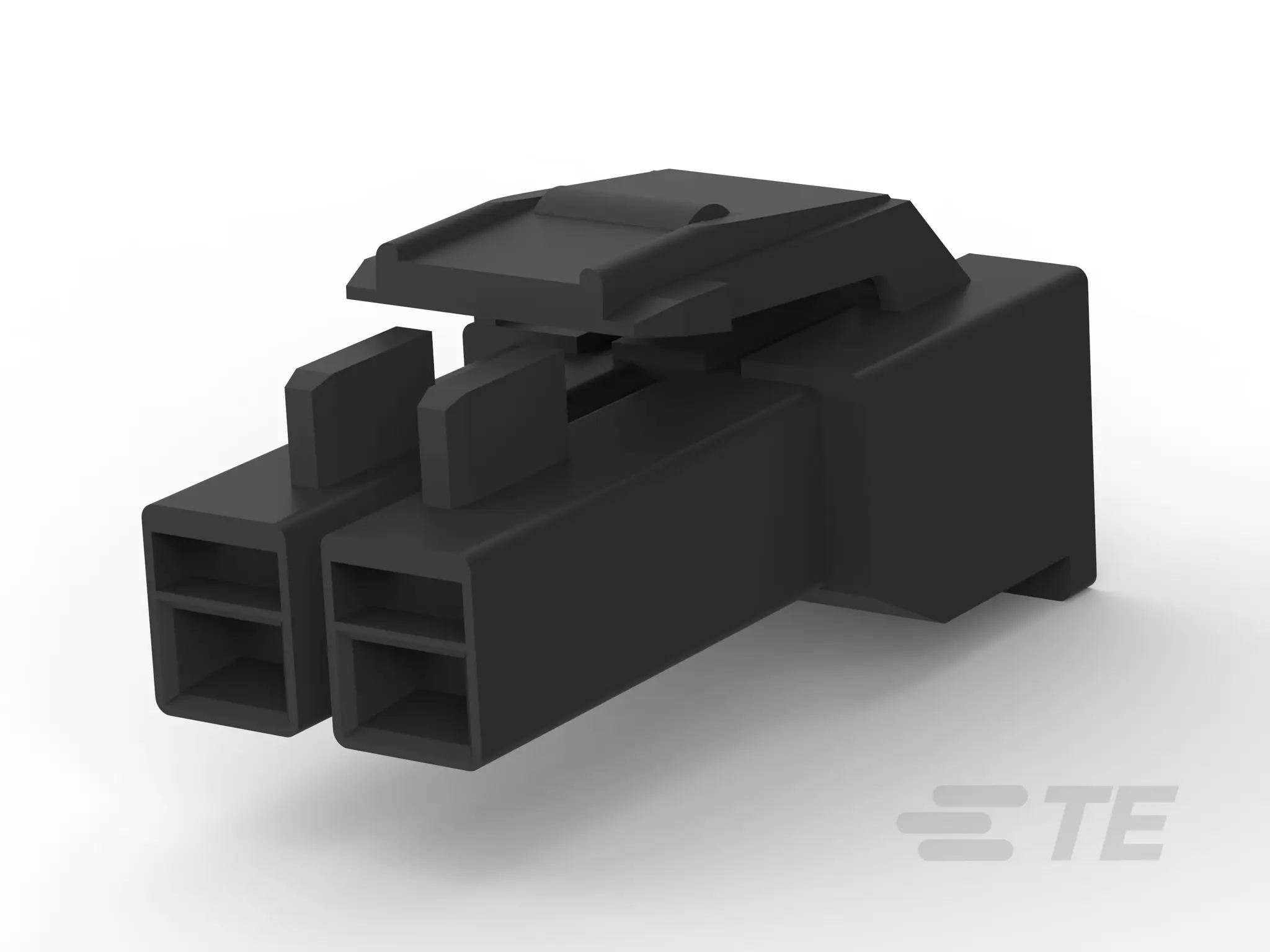 Produktfoto 1 von TE Connectivity AMP Universal Power Netzsteckverbindergehäuse Kabel Crimpbefestigung Stecker 2-polig / 1-reihig, 300V ac