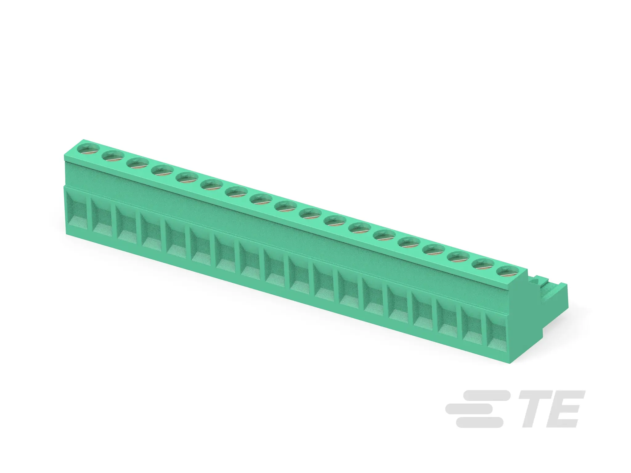 Produktfoto 1 von TE Connectivity Buchanan Steckbarer Klemmenblock Steckverbinder 18-Kontakte 5.08mm-Raster gewinkelt