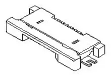 Produktfoto 1 von Molex 54548-0533, SMD gewinkelt FPC-Steckverbinder, Raster 0.5 mm, Unterseite