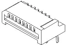 Produktfoto 1 von Molex 52807-2510, SMD gewinkelt FPC-Steckverbinder, 25-polig, Raster 1 mm