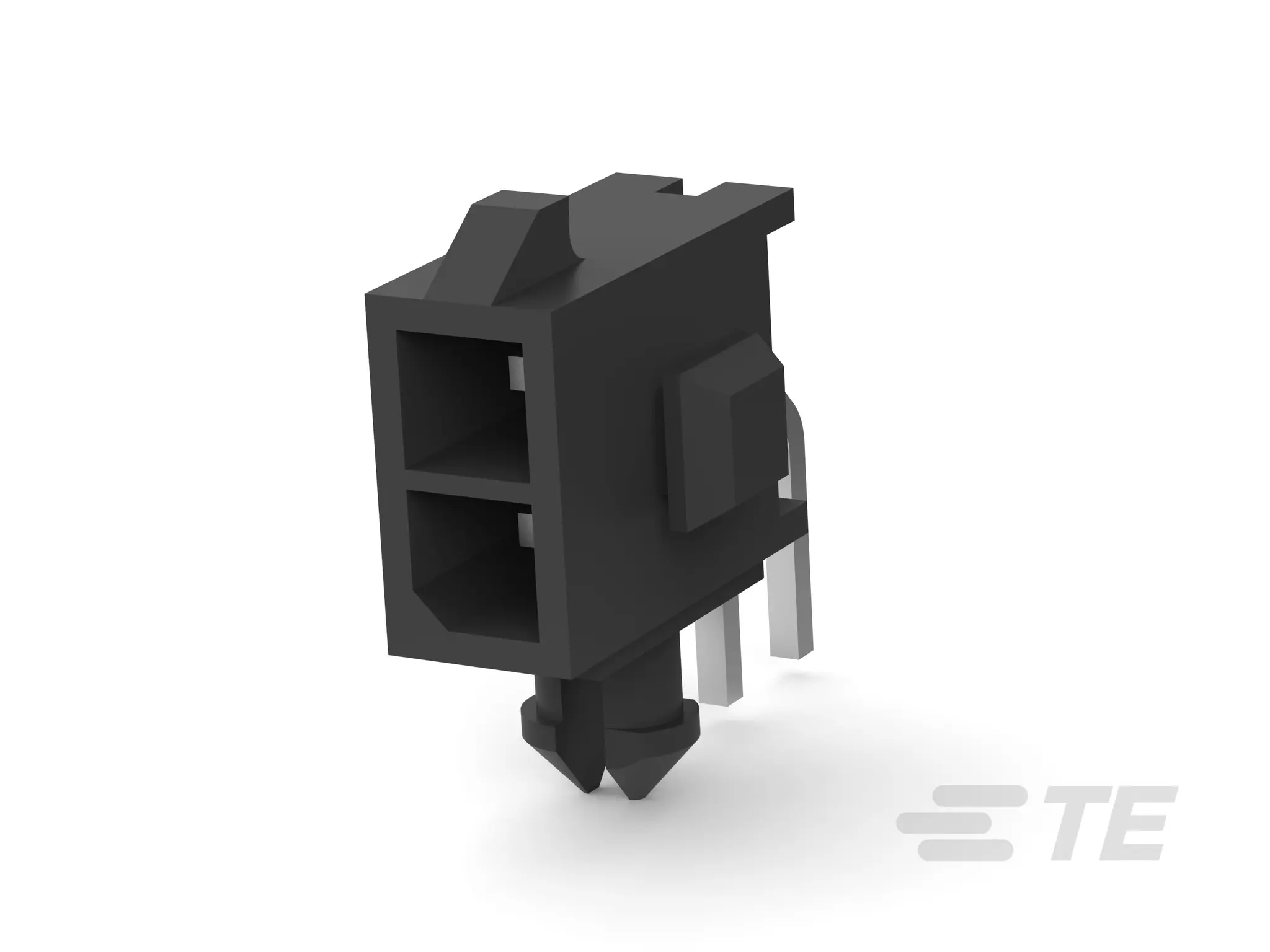 Produktfoto 1 von TE Connectivity MATE-N-LOK Leiterplattenleiste gewinkelt, 2-polig / 2-reihig, Raster 3 mm Raster Platine, Kabel-Platine,