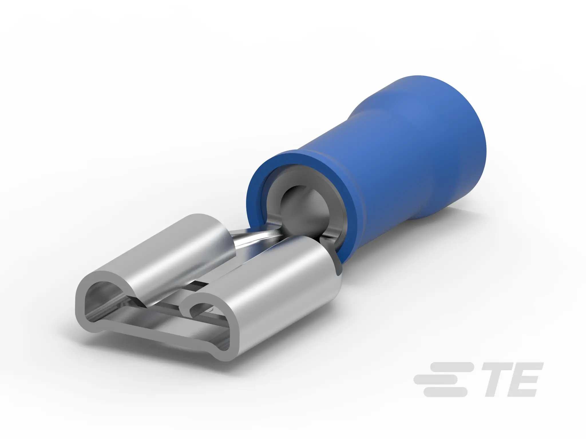 Produktfoto 1 von TE Connectivity PIDG Spleißverbinder, Blau, Ø 4.32 mm Zinn, Ges.L 20.36 mm, 14 AWG max.