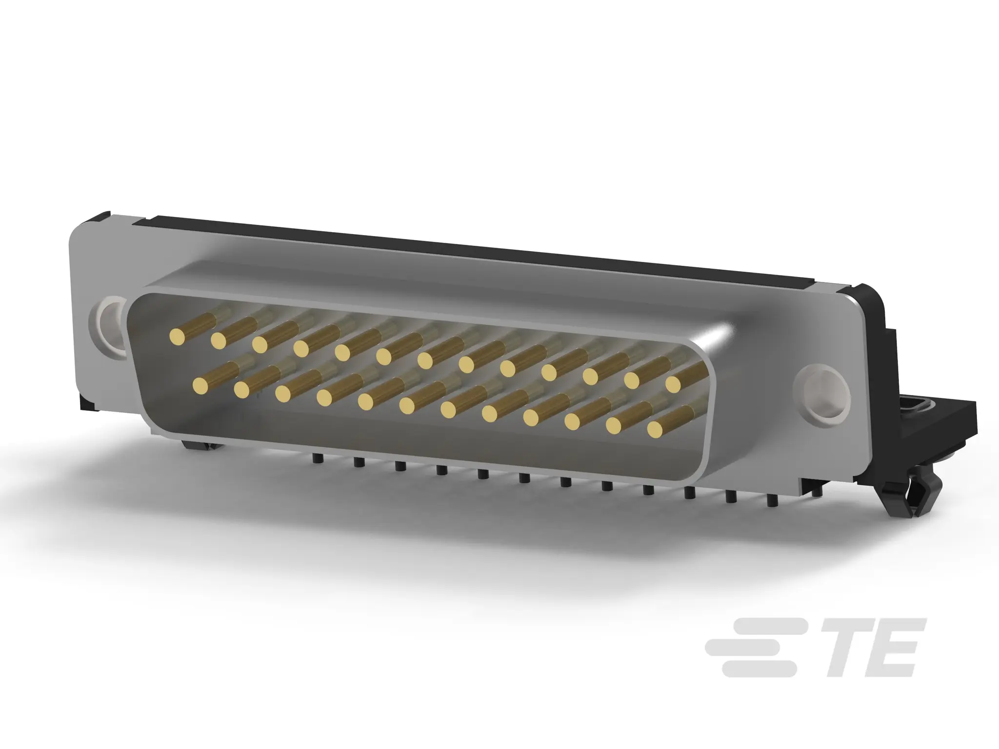 Produktfoto 1 von TE Connectivity 57887 D-Sub-Steckverbinder 3 gewinkelt, 25-polig 2.28 mm Raster, Platine Stecker, mit