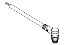 Molex 120065, 4-polig Sensor-Betätigungselementkabel, M12, Rechtwinklig Stecker / Anschlusslitze Stecker, Länge 10 m