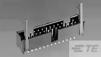 Produktfoto 1 von TE Connectivity AMP-LATCH, Platine gewinkelt FPC-Steckverbinder, 50-polig Stecker / 2-reihig, Raster 2.54 mm, Lot