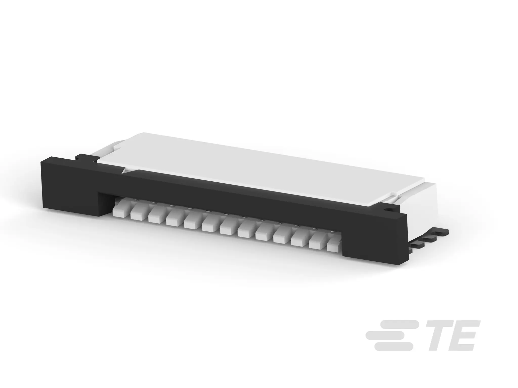 Produktfoto 1 von TE Connectivity FPC ZIF, Platine gewinkelt FPC-Steckverbinder, 12-polig Buchse / 1-reihig, Raster 1 mm, SMD