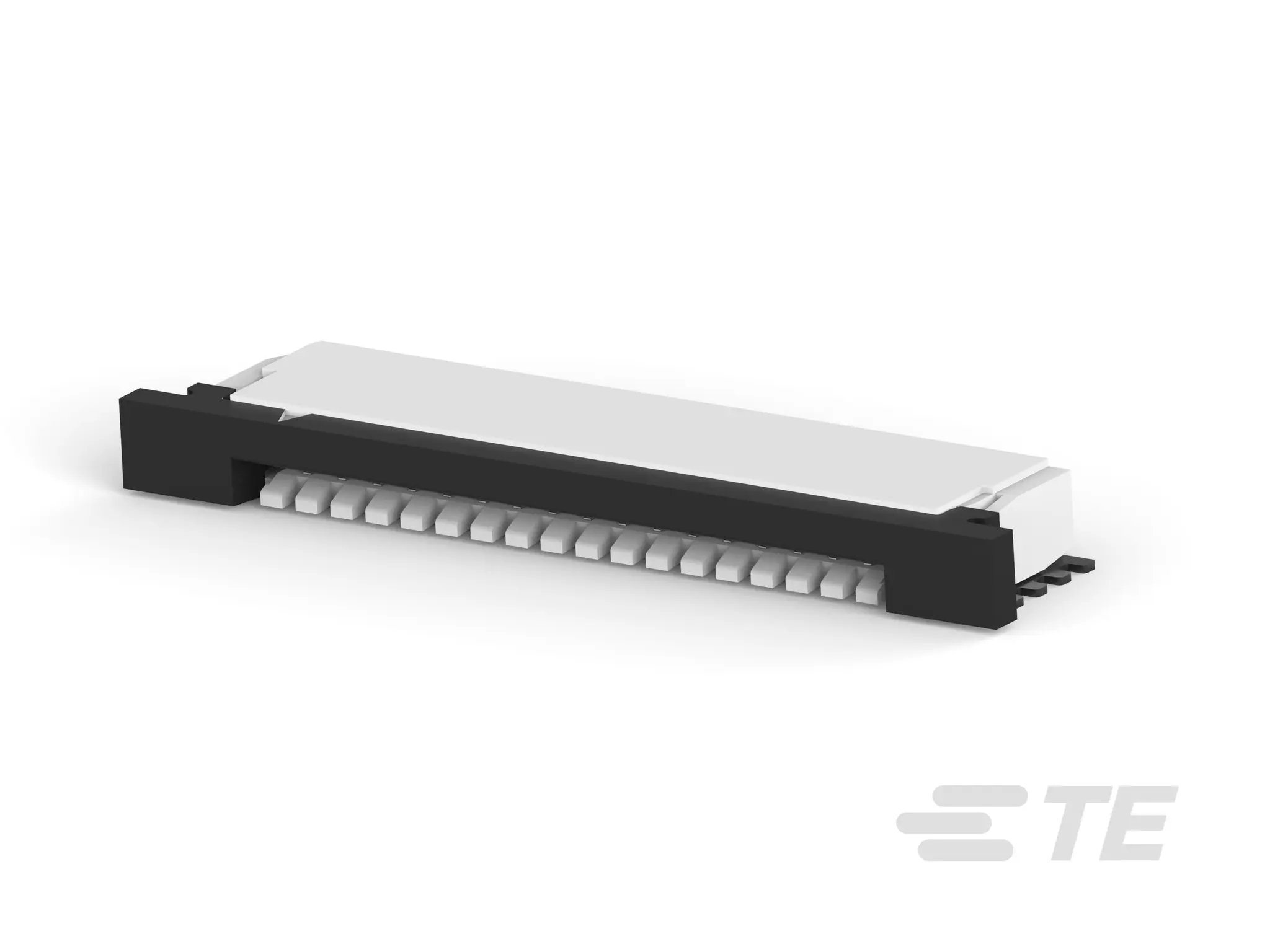 Produktfoto 1 von TE Connectivity FPC ZIF, Platine gewinkelt FPC-Steckverbinder, 17-polig Buchse / 1-reihig, Raster 1 mm, SMD