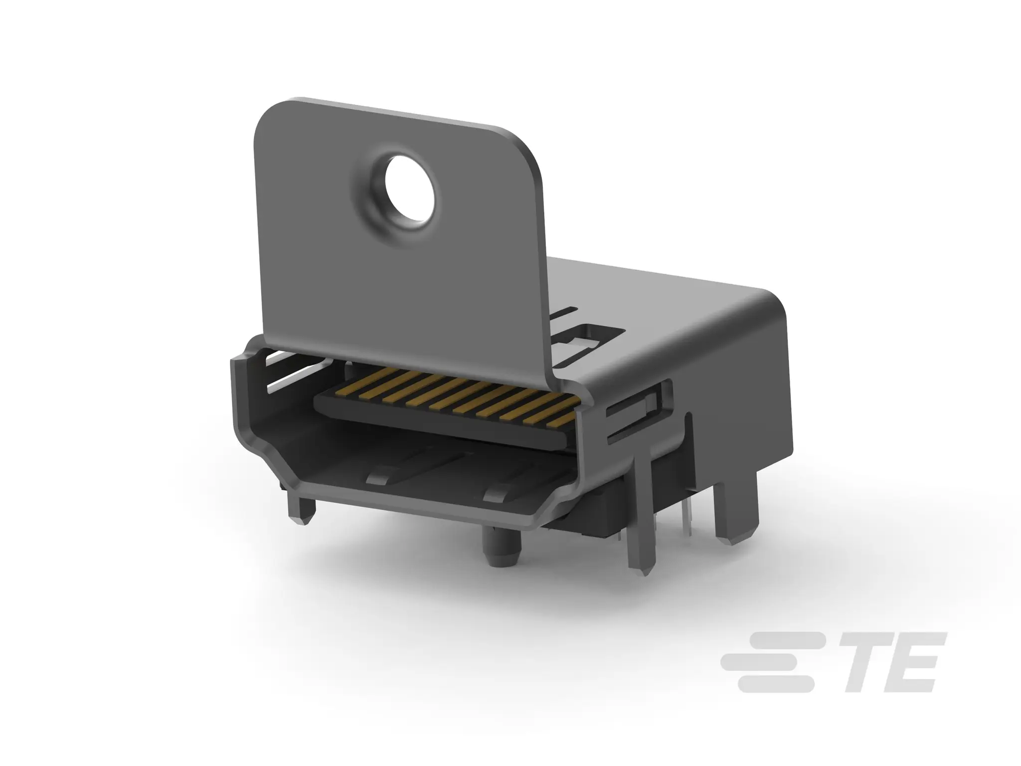 Produktfoto 1 von TE Connectivity HDMI-Stecker 19-polig 1.6 mm Buchse gewinkelt