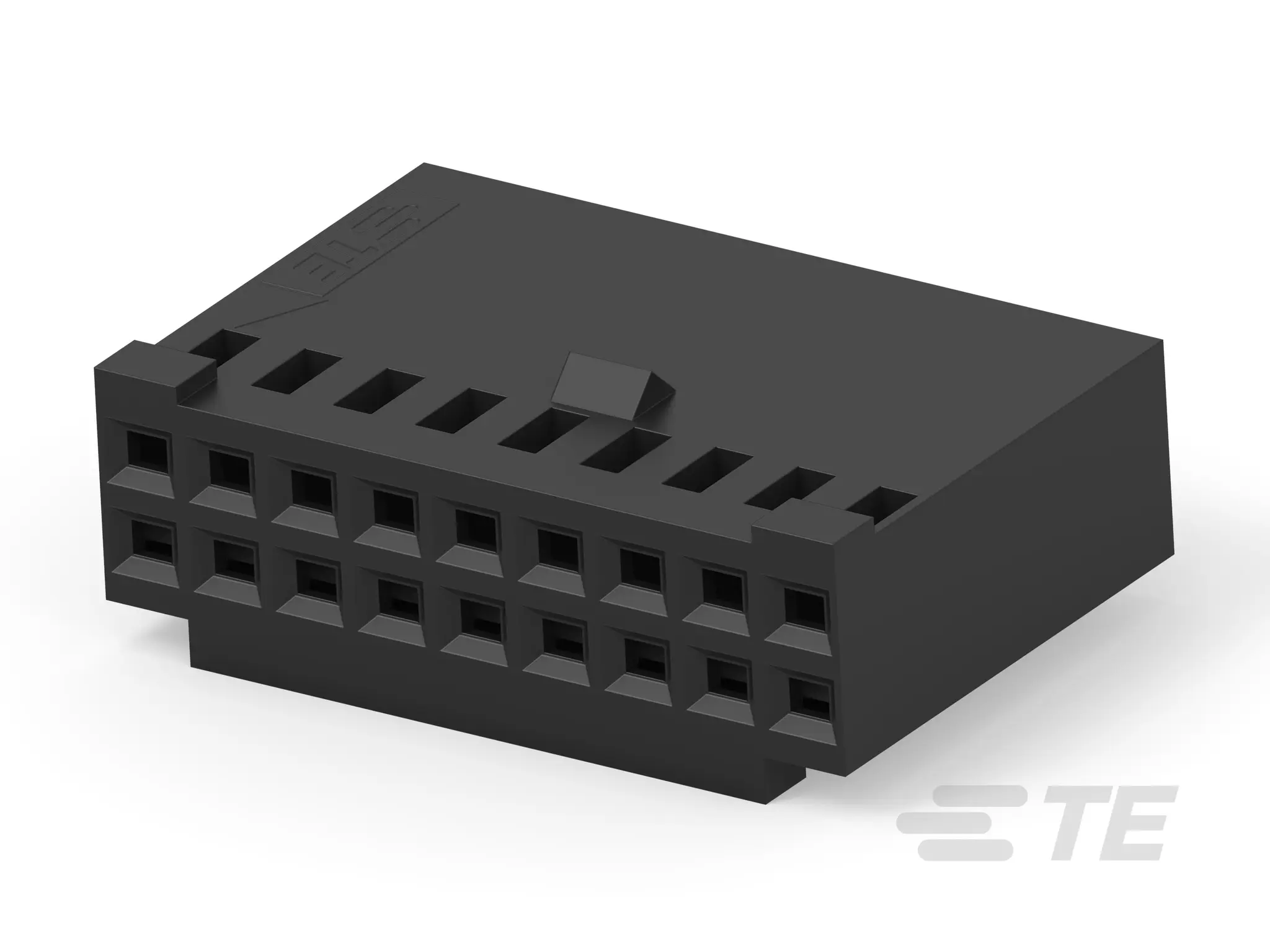 Produktfoto 1 von TE Connectivity AMPMODU Buchse Steckverbindergehäuse 2.54 mm, 18-polig / 2-reihig
