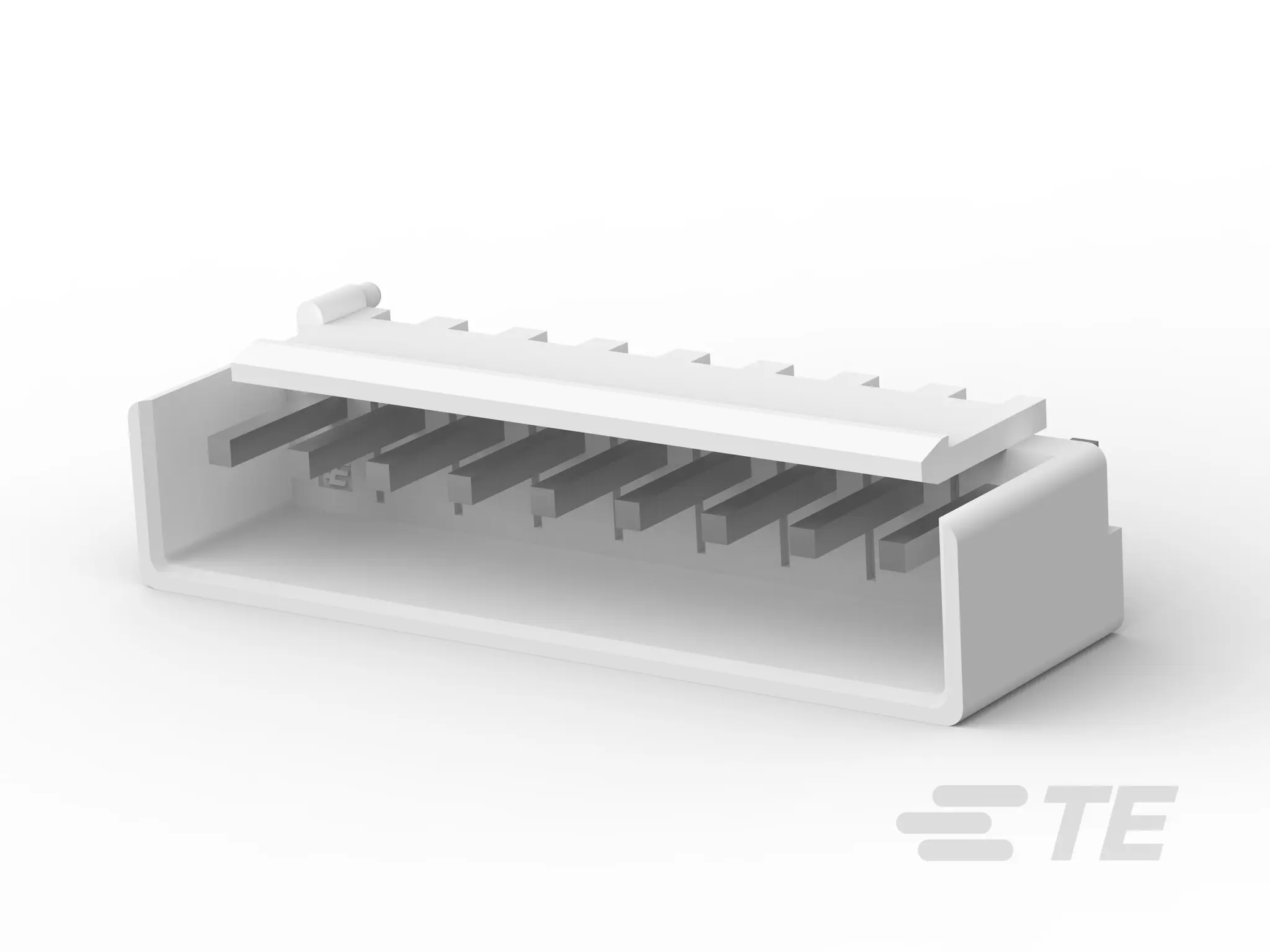 Produktfoto 1 von TE Connectivity Economy Power Leiterplatten-Stiftleiste Vertikal, 9-polig / 1-reihig, Raster 3.96mm, Ummantelt,