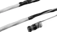 Produktfoto 1 von TE Connectivity Lötmuffe ø 4.3 mm ø 1.3 mm, 16.5mm Länge Schwarz