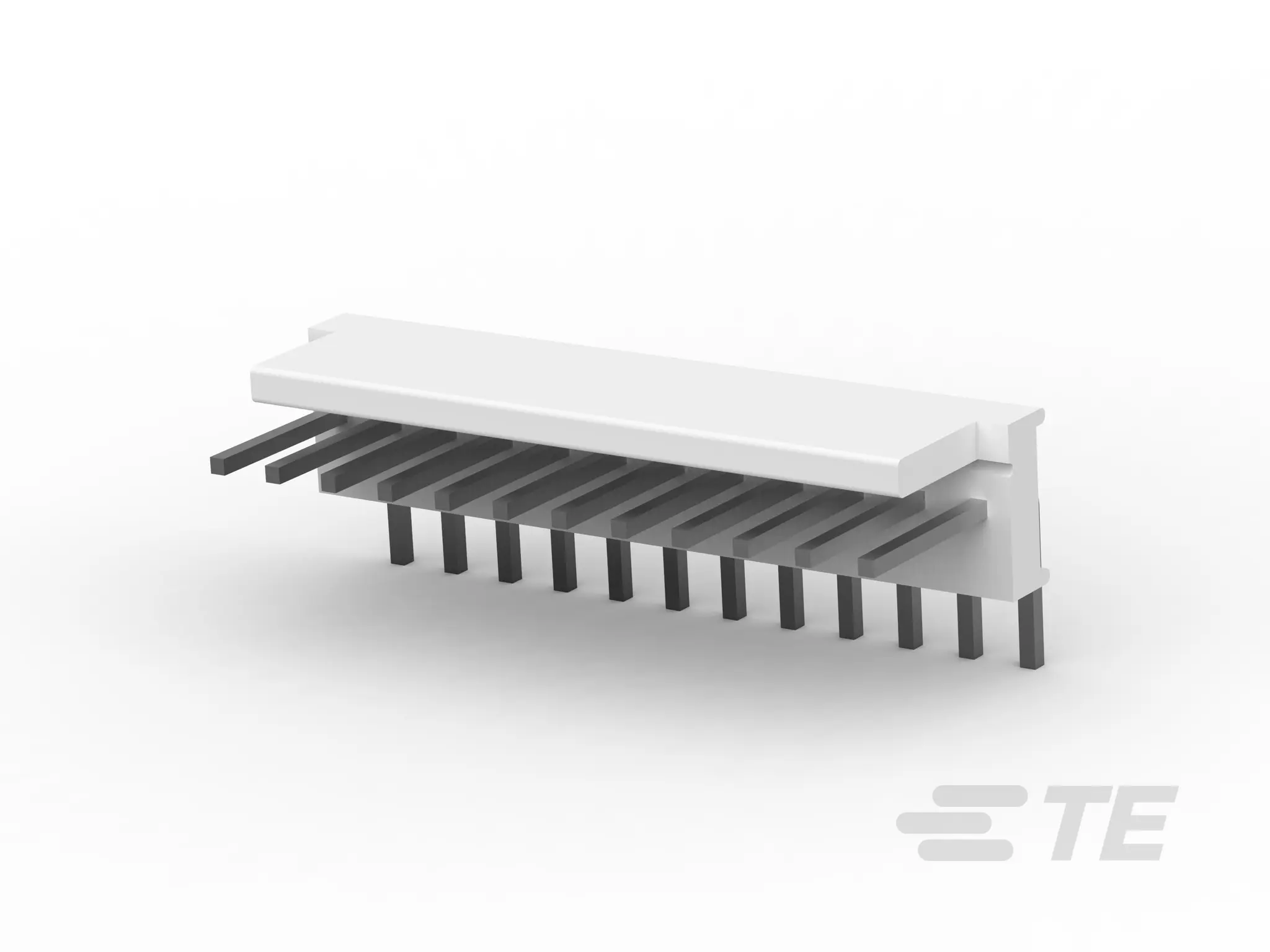 Produktfoto 1 von TE Connectivity MTA-100 Leiterplattenleiste gewinkelt, 12-polig / 1-reihig, Raster 2.54 mm Raster Platine,