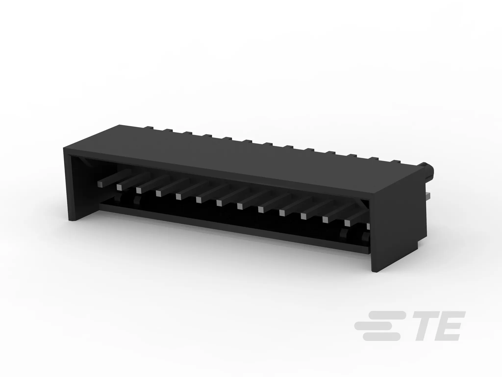 Produktfoto 1 von TE Connectivity MTA 100 Leiterplatten-Stiftleiste Vertikal, 14-polig / 1-reihig, Raster 2.54mm, Ummantelt