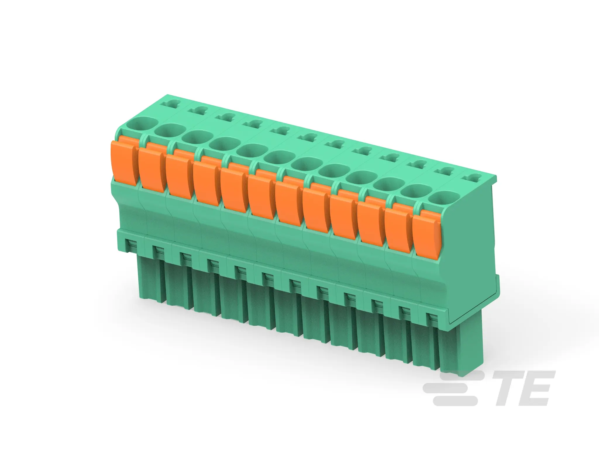Produktfoto 1 von TE Connectivity Buchanan Steckbarer Klemmenblock Steckverbinder 12-Kontakte 3.5mm-Raster Vertikal