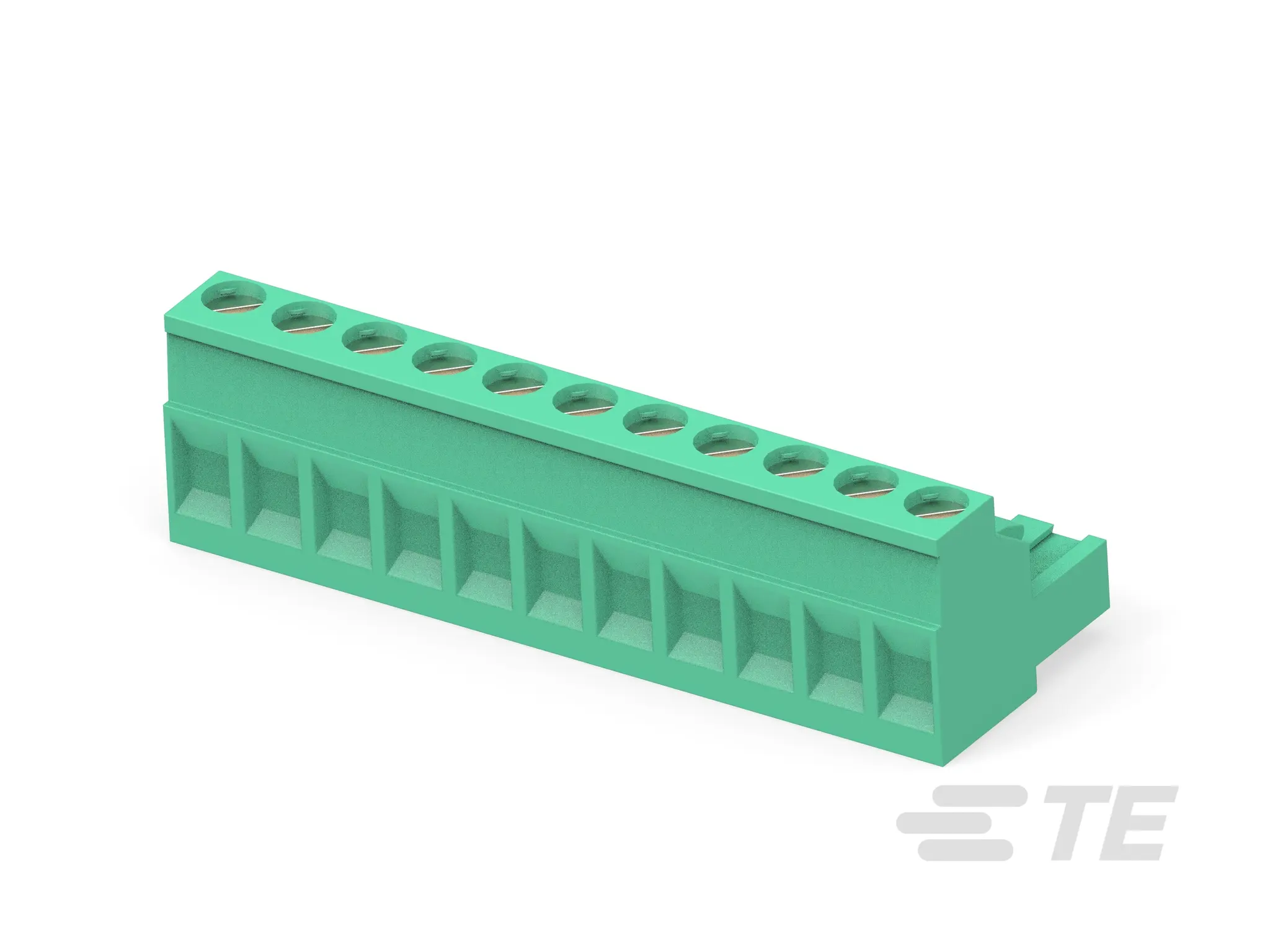 Produktfoto 1 von TE Connectivity Buchanan Steckbarer Klemmenblock Steckverbinder 11-Kontakte 5.08mm-Raster gewinkelt