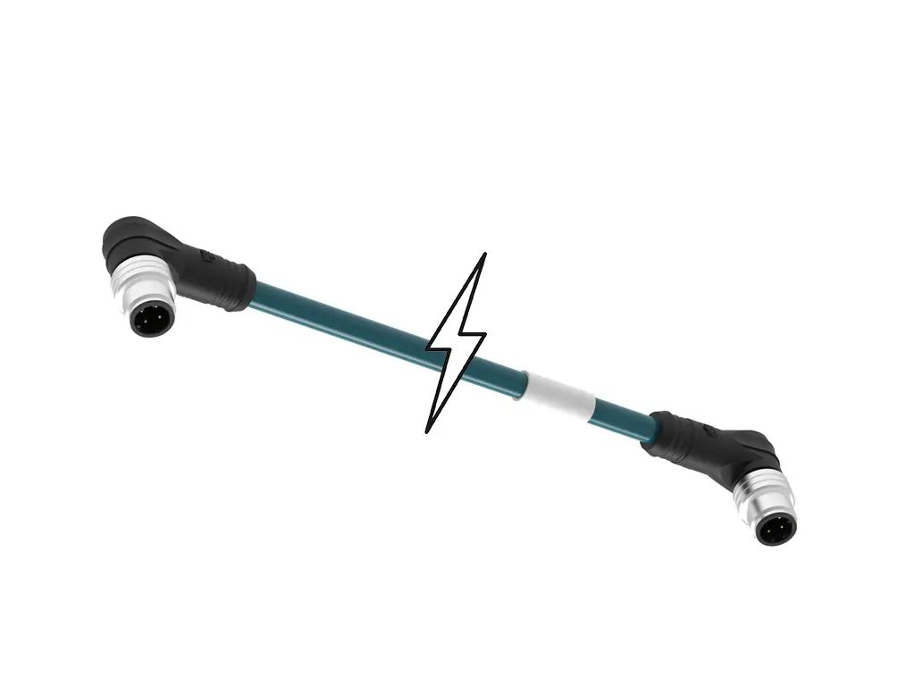Produktfoto 1 von Molex 120108, 4-polig konfektioniertes Sensorkabel, M12, Rechtwinklig Stecker 4 / M12 Stecker, Länge 23 m